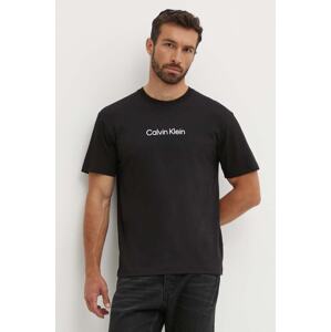 Pamučna majica Calvin Klein boja: crna, s uzorkom, K10K111346