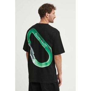 Pamučna majica Filling Pieces Carabiner boja: crna, s tiskom, 74417051861