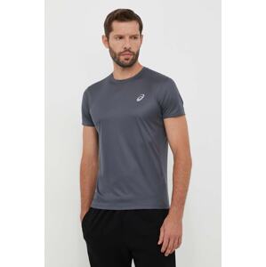 Majica kratkih rukava za trčanje Asics Core boja: siva, glatki model