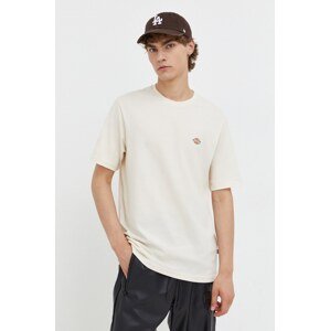 Pamučna majica Dickies boja: bež, s tiskom