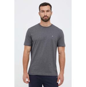Pamučna majica Gant boja: siva, glatki model