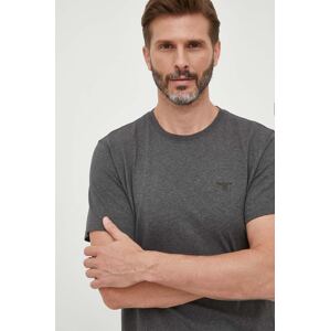Pamučna majica Barbour boja: siva, bez uzorka, MTS0331