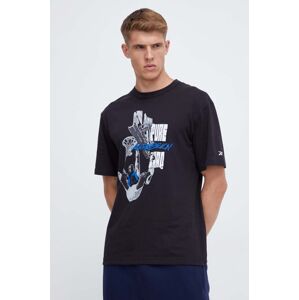 Pamučna majica Reebok Classic Basketball boja: crna, s tiskom