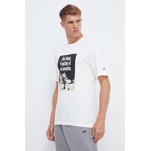 Pamučna majica Reebok Classic Basketball boja: bež, s tiskom