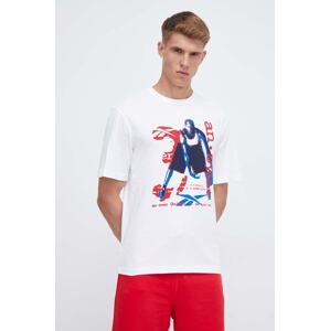 Pamučna majica Reebok Classic Basketball boja: bijela, s tiskom