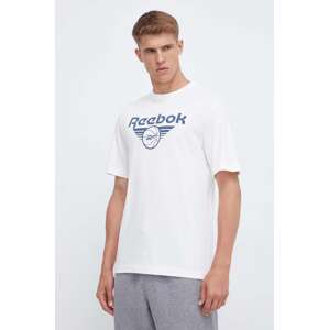 Pamučna majica Reebok Classic Basketball boja: bež, s tiskom