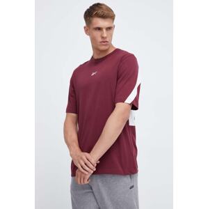 Pamučna majica Reebok Classic boja: bordo, s aplikacijom