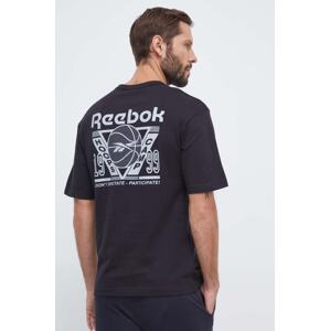 Pamučna majica Reebok Classic Basketball boja: crna, s tiskom