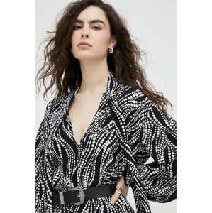 Bluza The Kooples za žene, boja: crna, s uzorkom