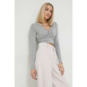 Bluza Abercrombie & Fitch za žene, boja: siva, glatka