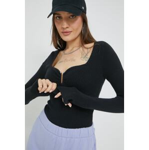 Bodi Abercrombie & Fitch za žene, boja: crna