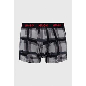 Bokserice HUGO 3-pack za muškarce, boja: siva, 50480170