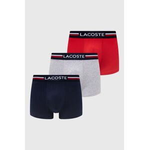 Bokserice Lacoste 3-pack za muškarce, boja: siva