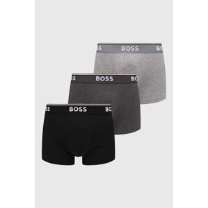 Bokserice BOSS (3-pack) za muškarce, boja: siva, 50475274
