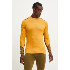 Vunena funkionalana majica dugih rukava Helly Hansen LIFA MERINO boja: žuta, 49364