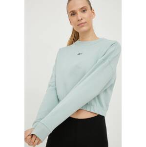 Dukserica Reebok za žene, boja: zelena, glatka