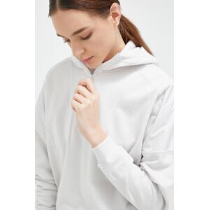 Dukserica Helly Hansen za žene, boja: siva, s kapuljačom, glatka