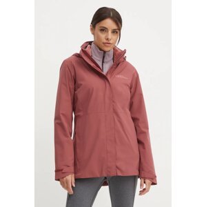 Sportska dukserica Jack Wolfskin Taunus boja: ljubičasta, bez uzorka, 1709532