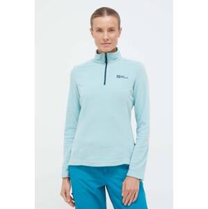 Sportska dukserica Jack Wolfskin Taunus boja: tirkizna, bez uzorka, 1709532