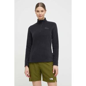 Sportska dukserica Jack Wolfskin Taunus boja: crna, bez uzorka, 1709532
