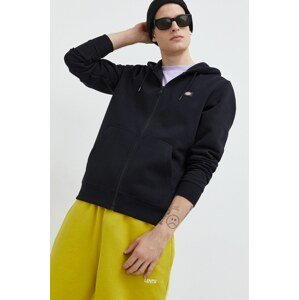 Dukserica Dickies za muškarce, boja: crna, s kapuljačom, glatka