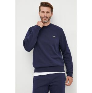 Dukserica Lacoste za muškarce, boja: tamno plava, glatka, SH9608-132