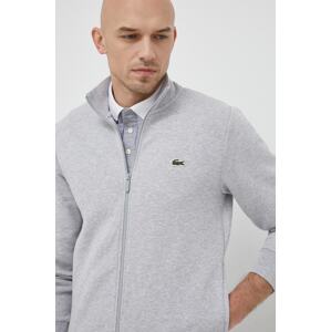Dukserica Lacoste za muškarce, boja: siva, glatka, SH9622-031