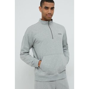 Pidžama - dukserica s kapuljačom Calvin Klein Underwear za muškarce, boja: siva, s tiskom, 000NM2299E