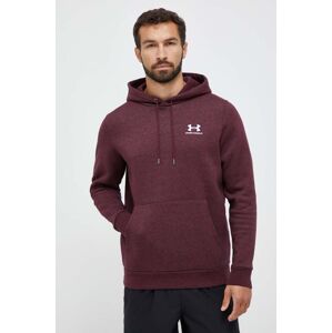 Dukserica Under Armour za muškarce, boja: bordo, s kapuljačom, tiskom