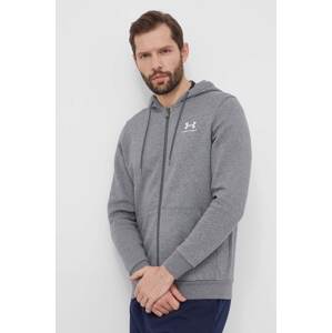 Dukserica Under Armour za muškarce, boja: siva, s kapuljačom, bez uzorka, 1373881