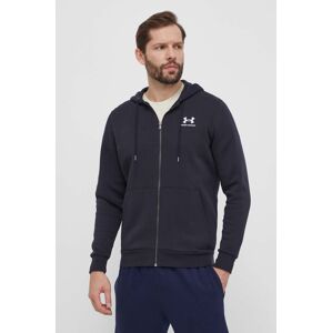 Dukserica Under Armour za muškarce, boja: crna, s kapuljačom, bez uzorka, 1373881