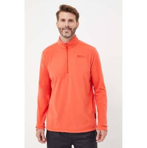 Sportska dukserica Jack Wolfskin Taunus boja: crvena, bez uzorka, 1709522