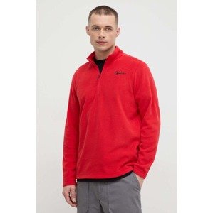 Sportska dukserica Jack Wolfskin Taunus boja: crvena, bez uzorka, 1709522