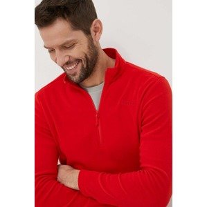 Sportska dukserica Jack Wolfskin Taunus za muškarce, boja: crvena, glatka, 1709522