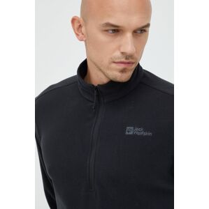 Sportska dukserica Jack Wolfskin Taunus za muškarce, boja: crna, glatka, 1709522