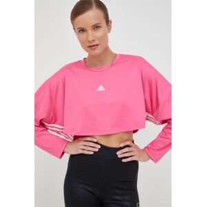 Majica dugih rukava za trening adidas Hyperglam boja: ružičasta