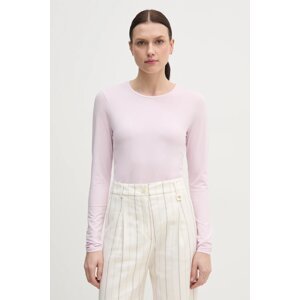 Majica dugih rukava United Colors of Benetton za žene, boja: ružičasta, 3ZQM3M858