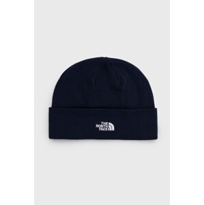 Kapa The North Face boja: tamno plava, od debele pletenine