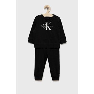 Dječja trenirka Calvin Klein Jeans boja: crna