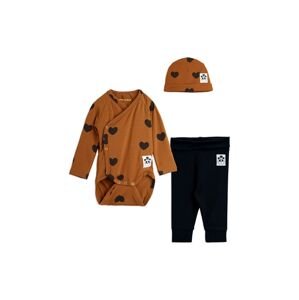 Komplet za bebe Mini Rodini boja: smeđa