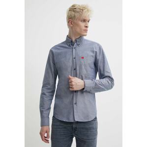 Pamučna košulja HUGO za muškarce, slim, s button-down ovratnikom, 50479302