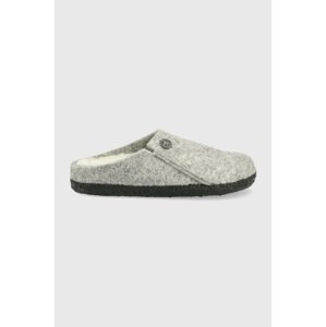 Dječje vunene papuče Birkenstock boja: siva