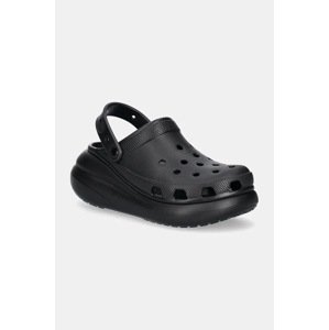 Natikače Crocs Classic Crush Clog za žene, boja: crna, s platformom, 207521