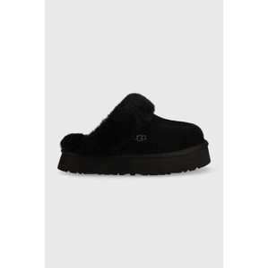 Kožne kućne papuče UGG Disquette W W Disquette, boja: crna, 1122550.BLK