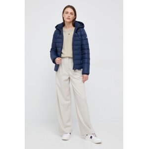 Jakna Tommy Jeans za žene, boja: tamno plava, za zimu, DW0DW13741
