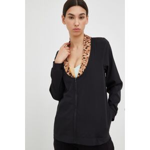 Jakna za trening Puma Safari Glam boja: crna, za prijelazno razdoblje