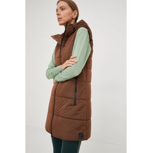 Prsluk Jack Wolfskin za žene, boja: smeđa, za zimu