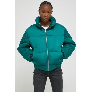 Jakna Abercrombie & Fitch za žene, boja: zelena, za zimu, oversize