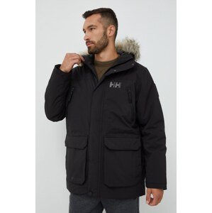 Jakna Helly Hansen REINE PARKA za muškarce, boja: crna, za prijelazno razdoblje, 53630