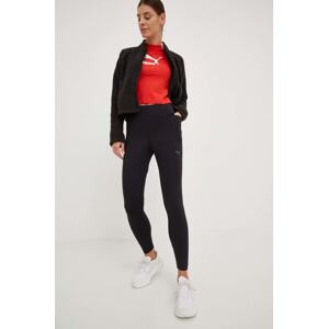 Tajice za jogu Puma Studio Yourmove Ultrabare za žene, boja: crna, glatki materijal